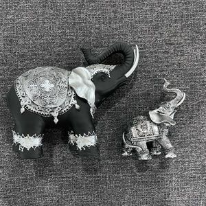 Black/Silver Elephant statue